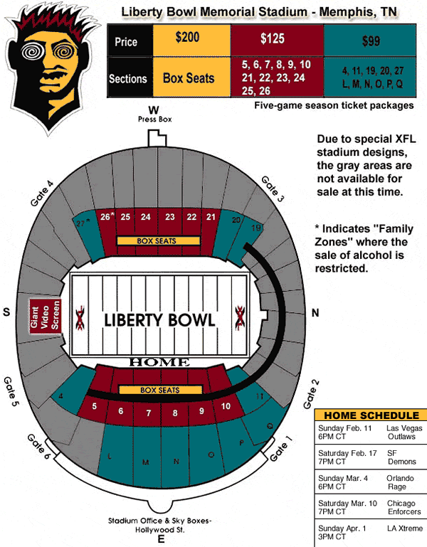 Memphis Liberty Bowl Seating Chart